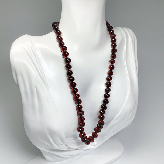 Cherry Amber Beaded Necklace - Rocks and Gems Canada