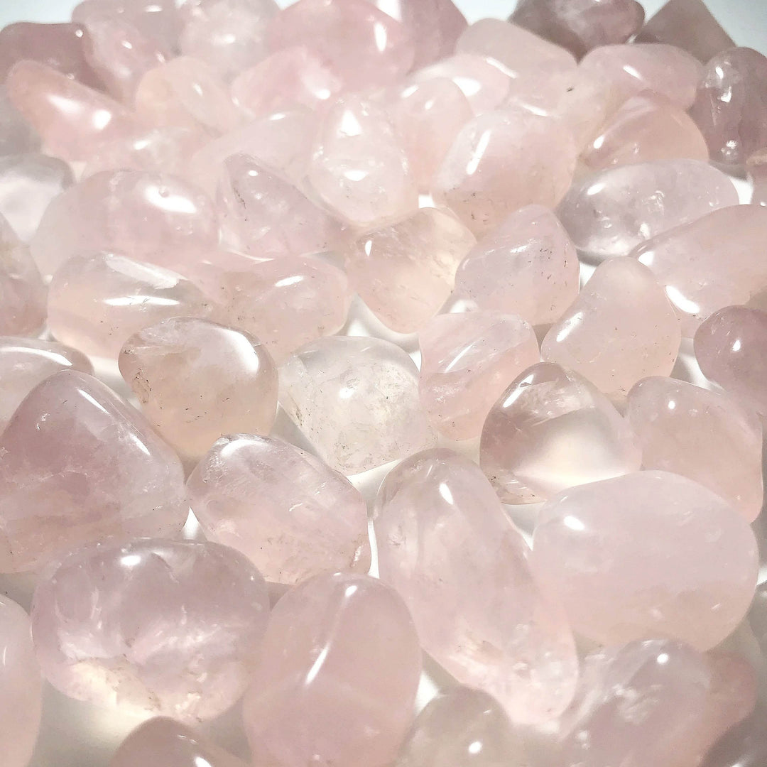Rose Quartz Small Tumbles Pouch - Rocks and Gems Canada