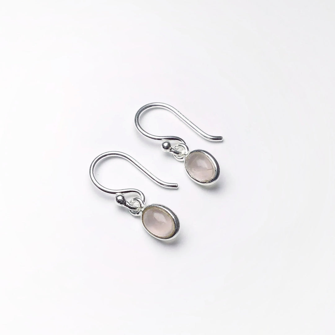 Rose Quartz Dangle Earrings - Rocks and Gems Canada