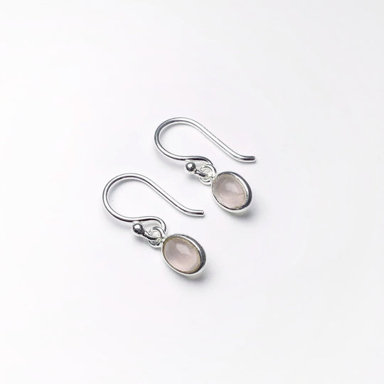 Rose Quartz Dangle Earrings - Rocks and Gems Canada