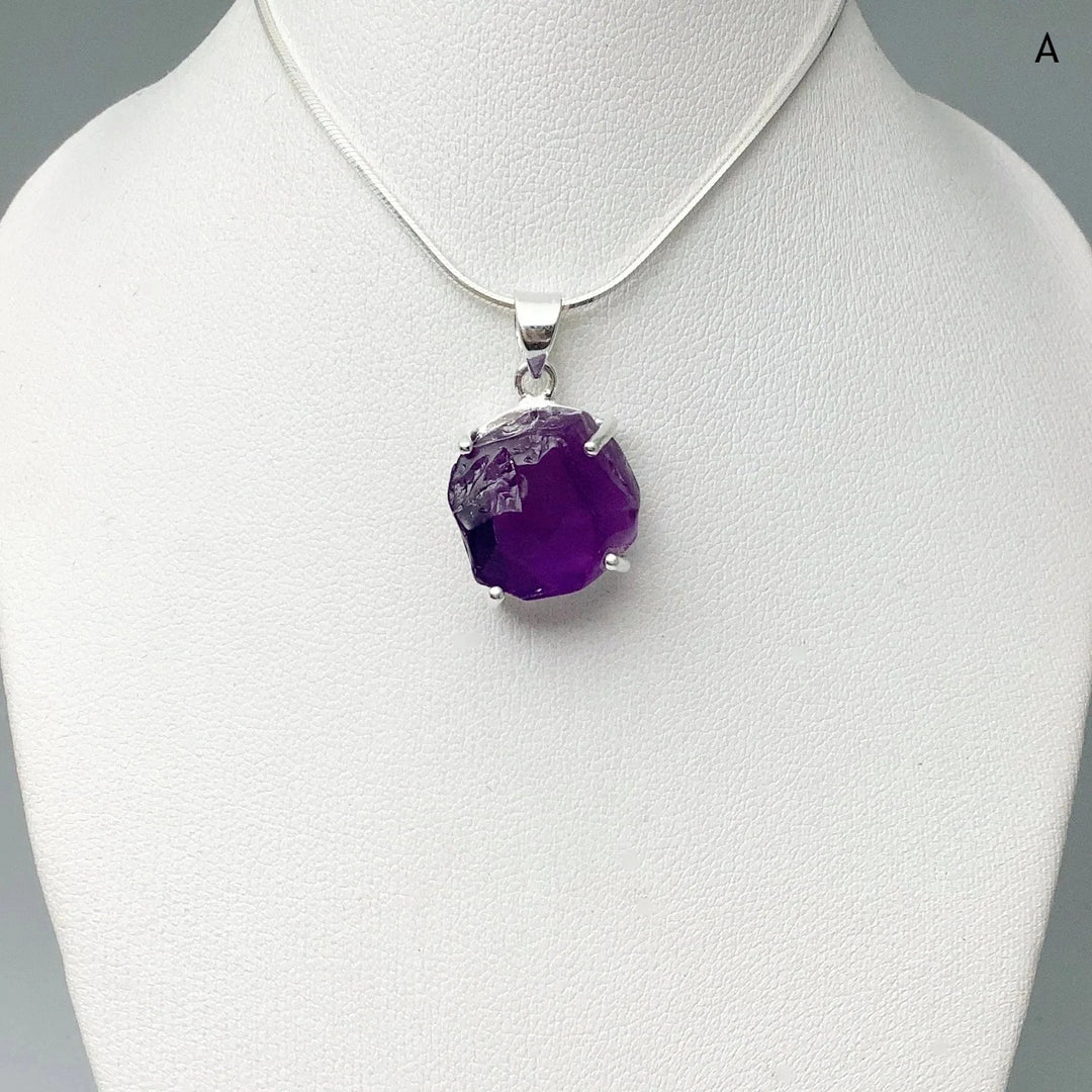 Raw Amethyst Pendant - Rocks and Gems Canada