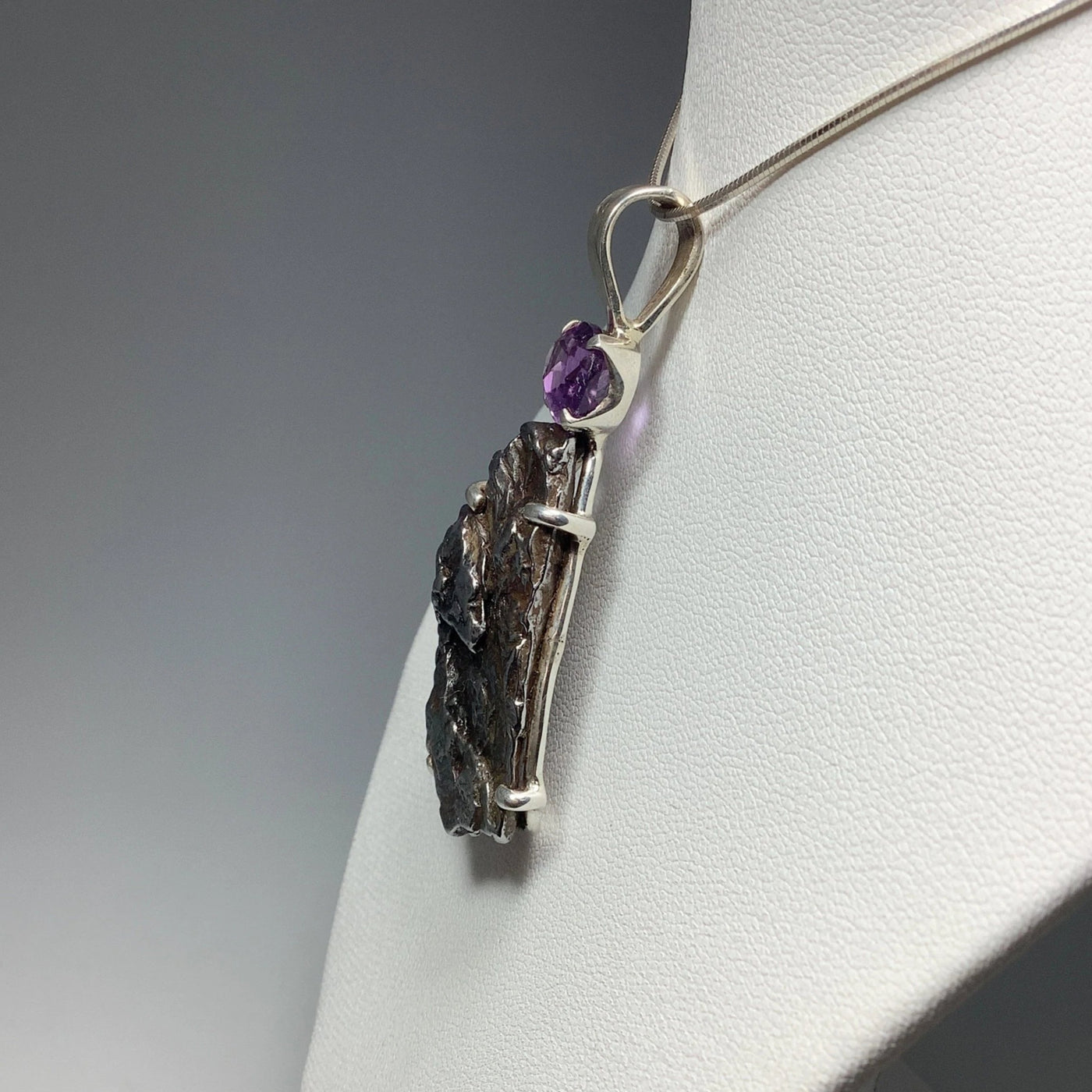 Campo Del Cielo Meteorite and Amethyst Pendant