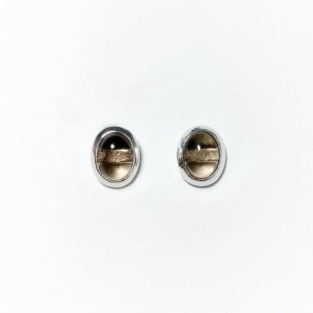 Smoky Quartz Stud Earrings - Rocks and Gems Canada