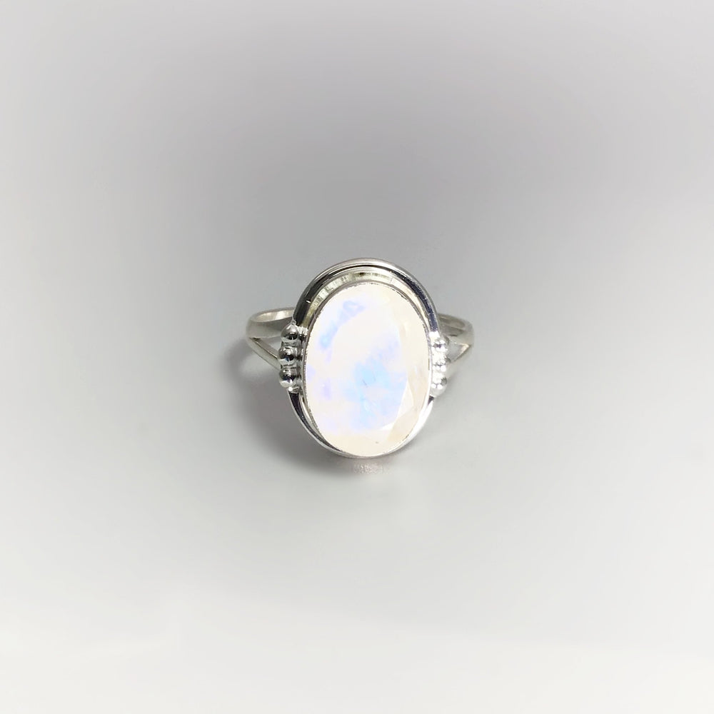 Rainbow Moonstone Ring - Rocks and Gems Canada
