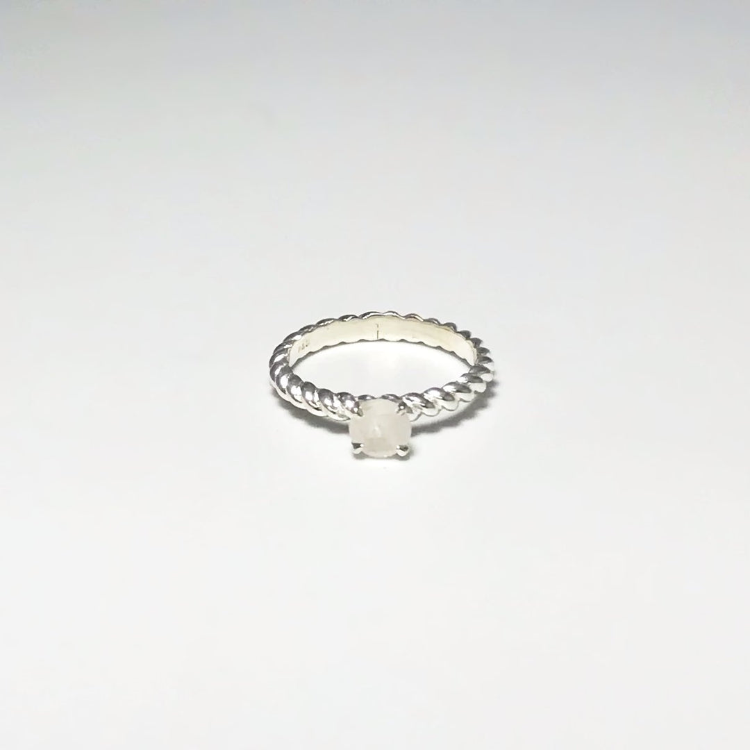 Rainbow Moonstone Ring - Rocks and Gems Canada