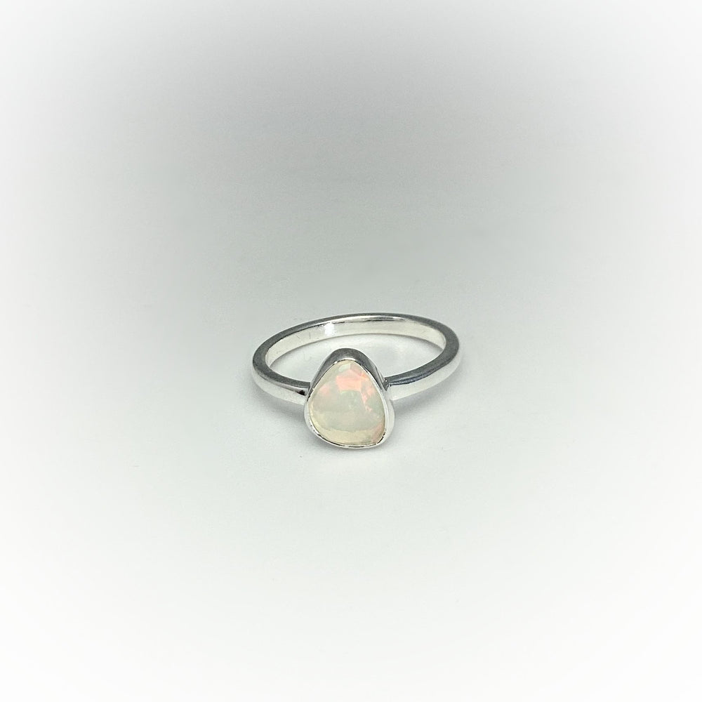 Faceted Ethiopian Fire Opal Ring - Rocks and Gems Canada