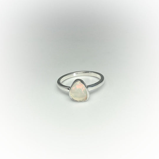 Faceted Ethiopian Fire Opal Ring - Rocks and Gems Canada
