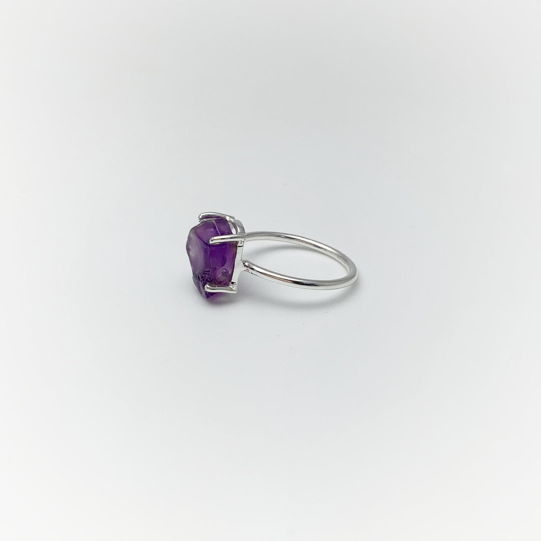 Raw Amethyst Ring - Rocks and Gems Canada