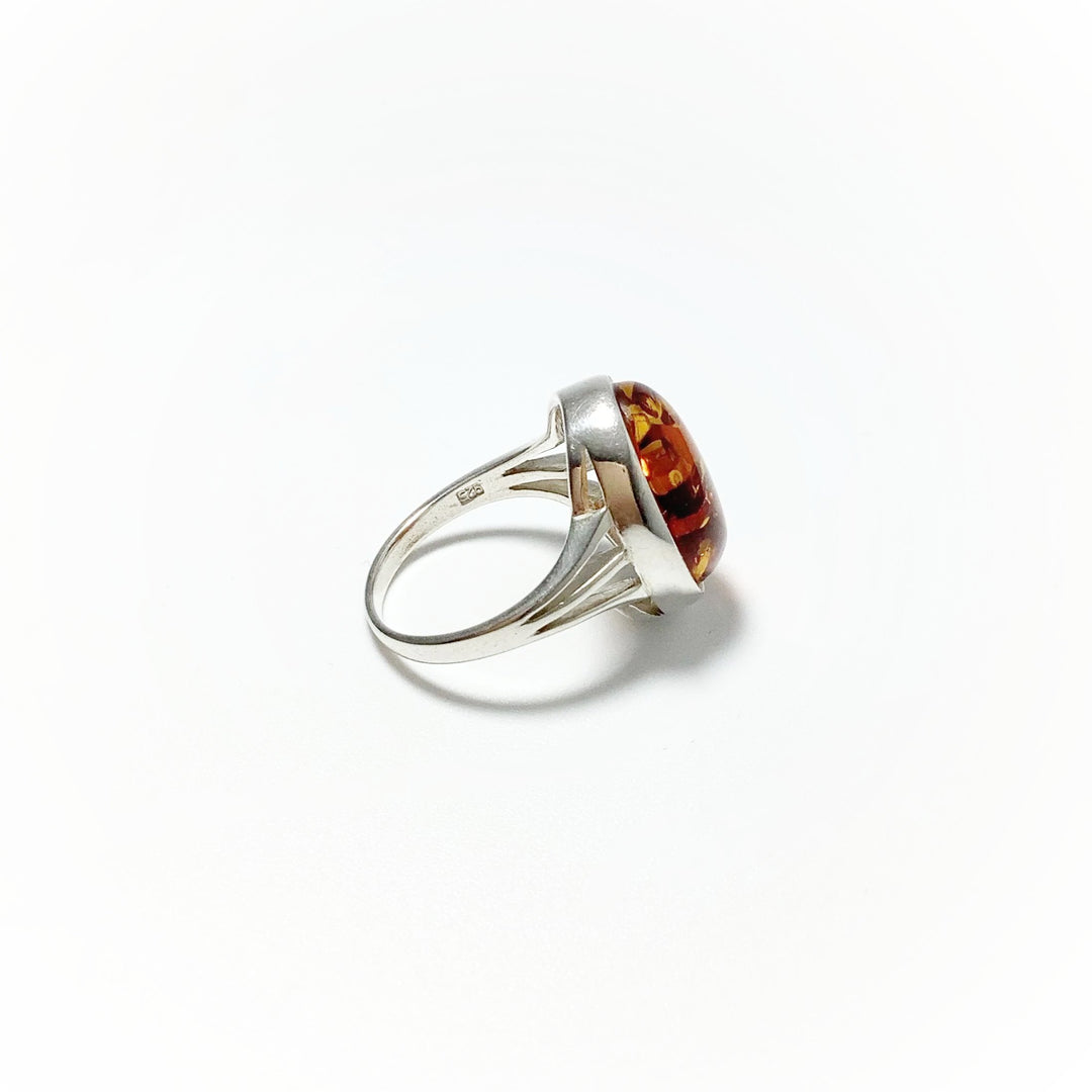 Cognac Amber Ring - Rocks and Gems Canada