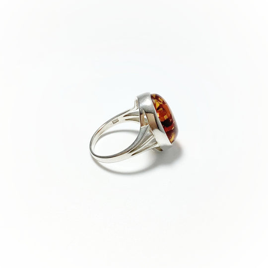Cognac Amber Ring - Rocks and Gems Canada