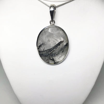 Faceted Tourmalated Quartz Pendant
