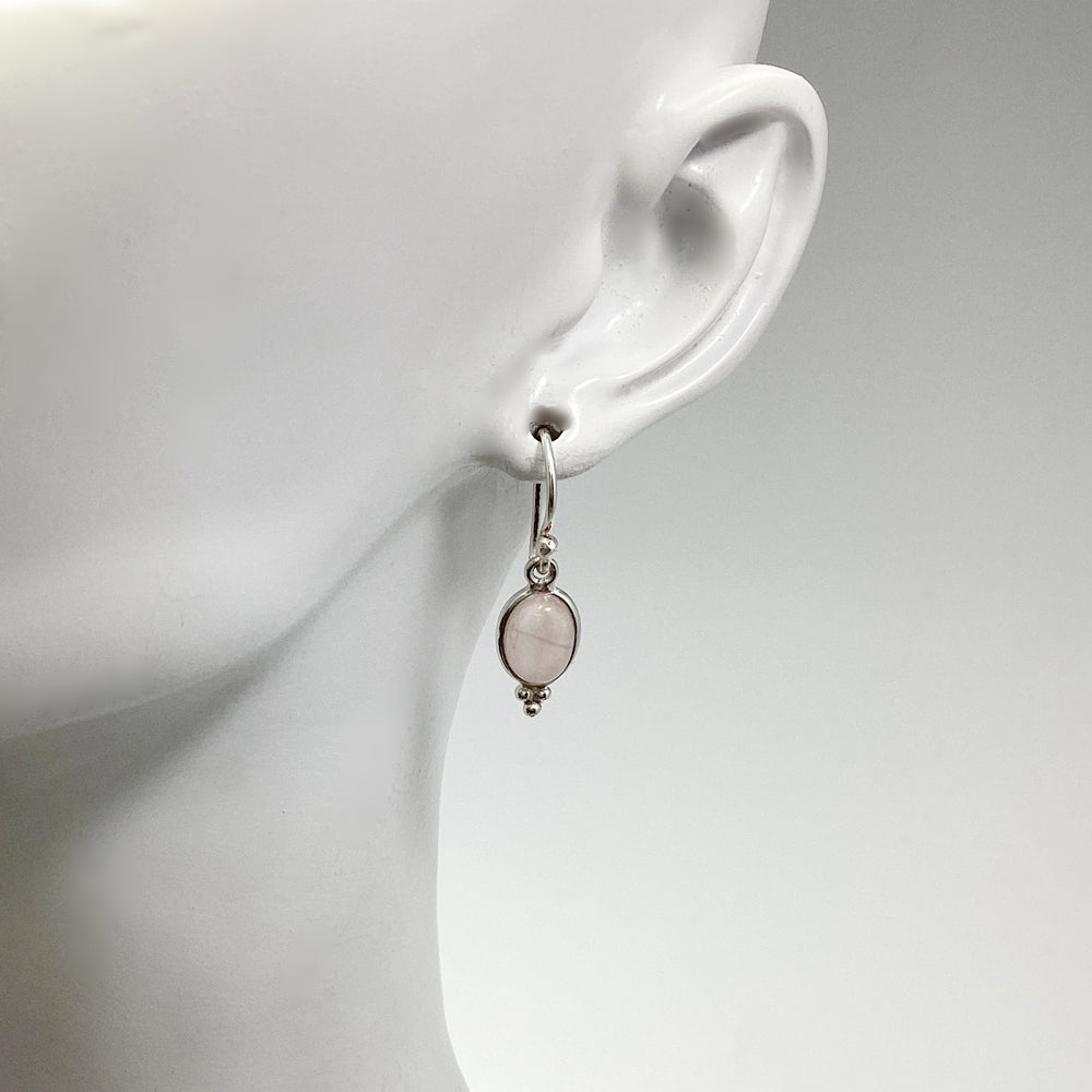 Rose Quartz Dangle Earrings - Rocks and Gems Canada