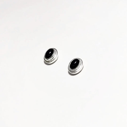 Black Onyx Stud Earrings - Rocks and Gems Canada