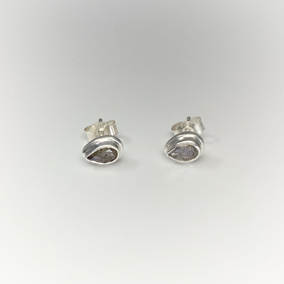 Labradorite Stud Earrings - Rocks and Gems Canada