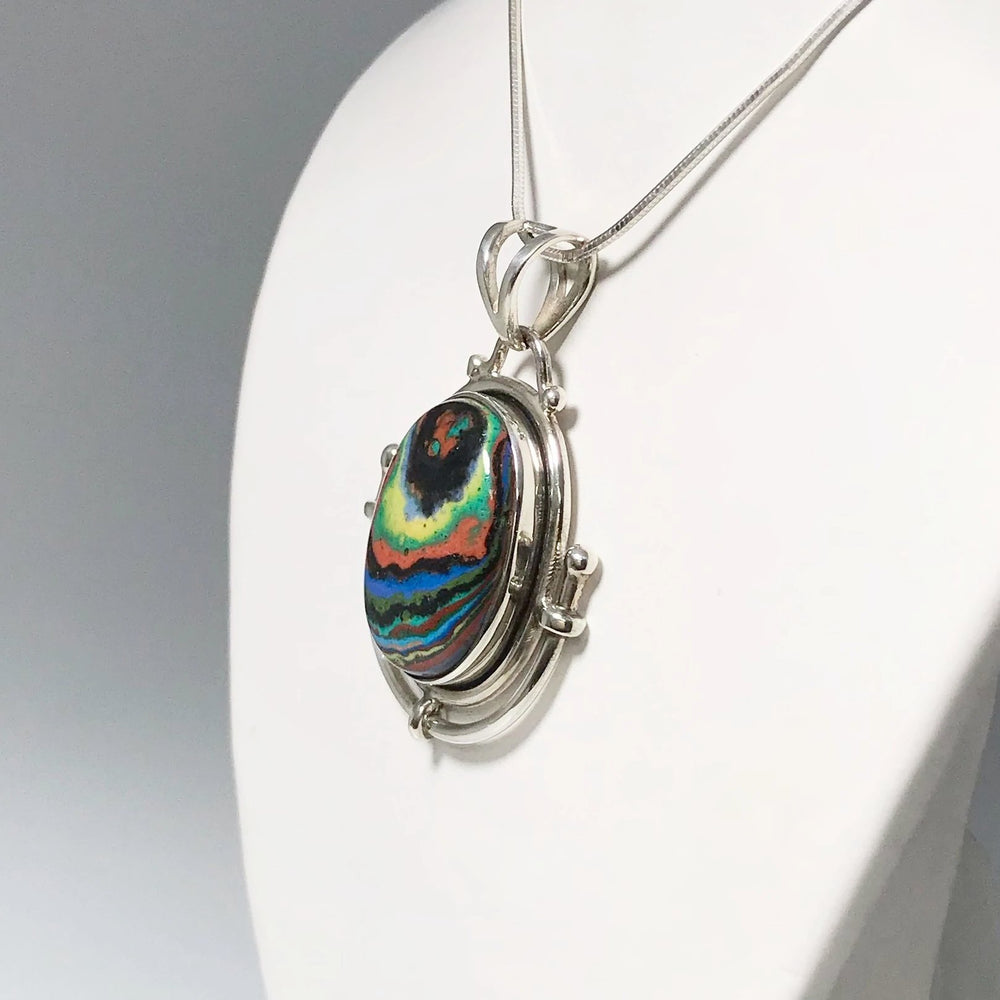 Rainbow Calcite Pendant - Rocks and Gems Canada