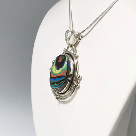 Rainbow Calcite Pendant - Rocks and Gems Canada