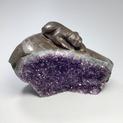 Amethyst Bear Carving