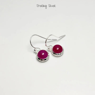Pink Jade Dangle Earrings