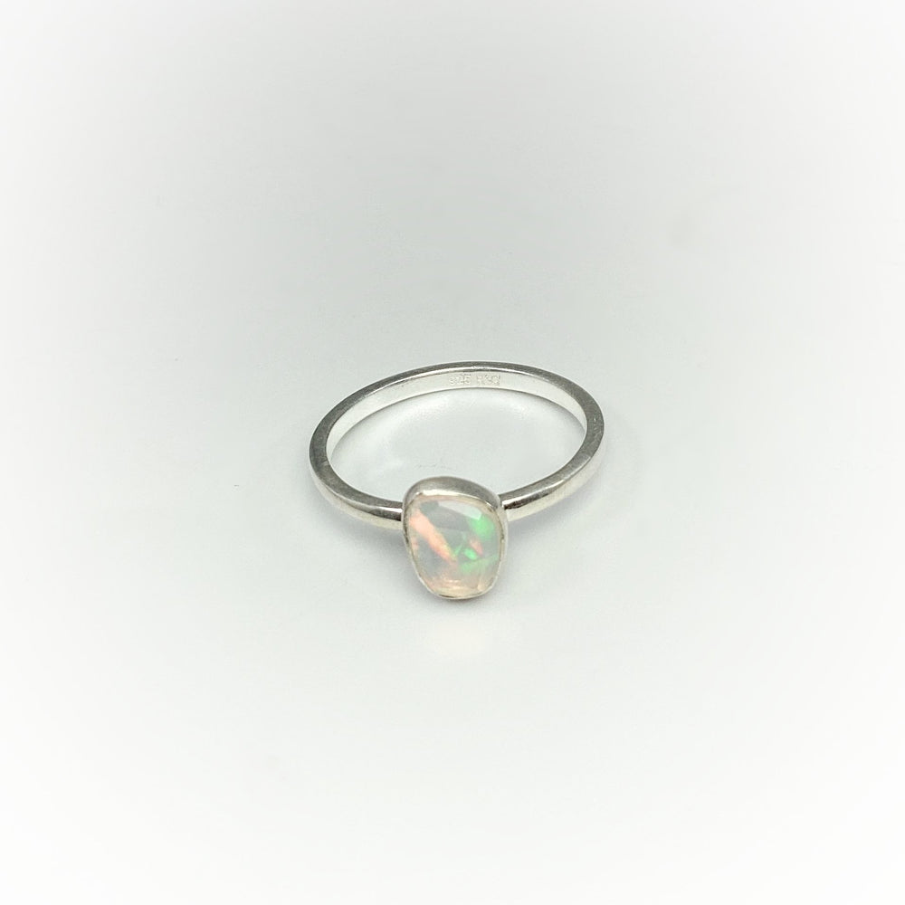 Faceted Ethiopian Fire Opal Ring - Rocks and Gems Canada