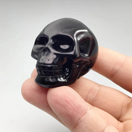 Carved Obsidian Crystal Skull - Rocks and Gems Canada