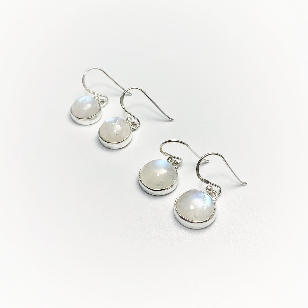 Rainbow Moonstone Dangle Earrings - Rocks and Gems Canada