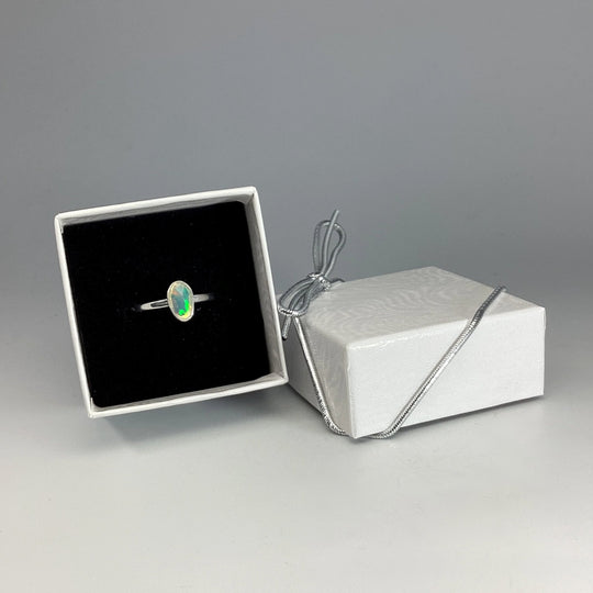 Faceted Ethiopian Fire Opal Ring - Rocks and Gems Canada