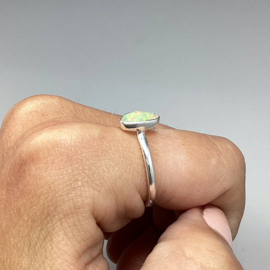 Faceted Ethiopian Fire Opal Ring - Rocks and Gems Canada