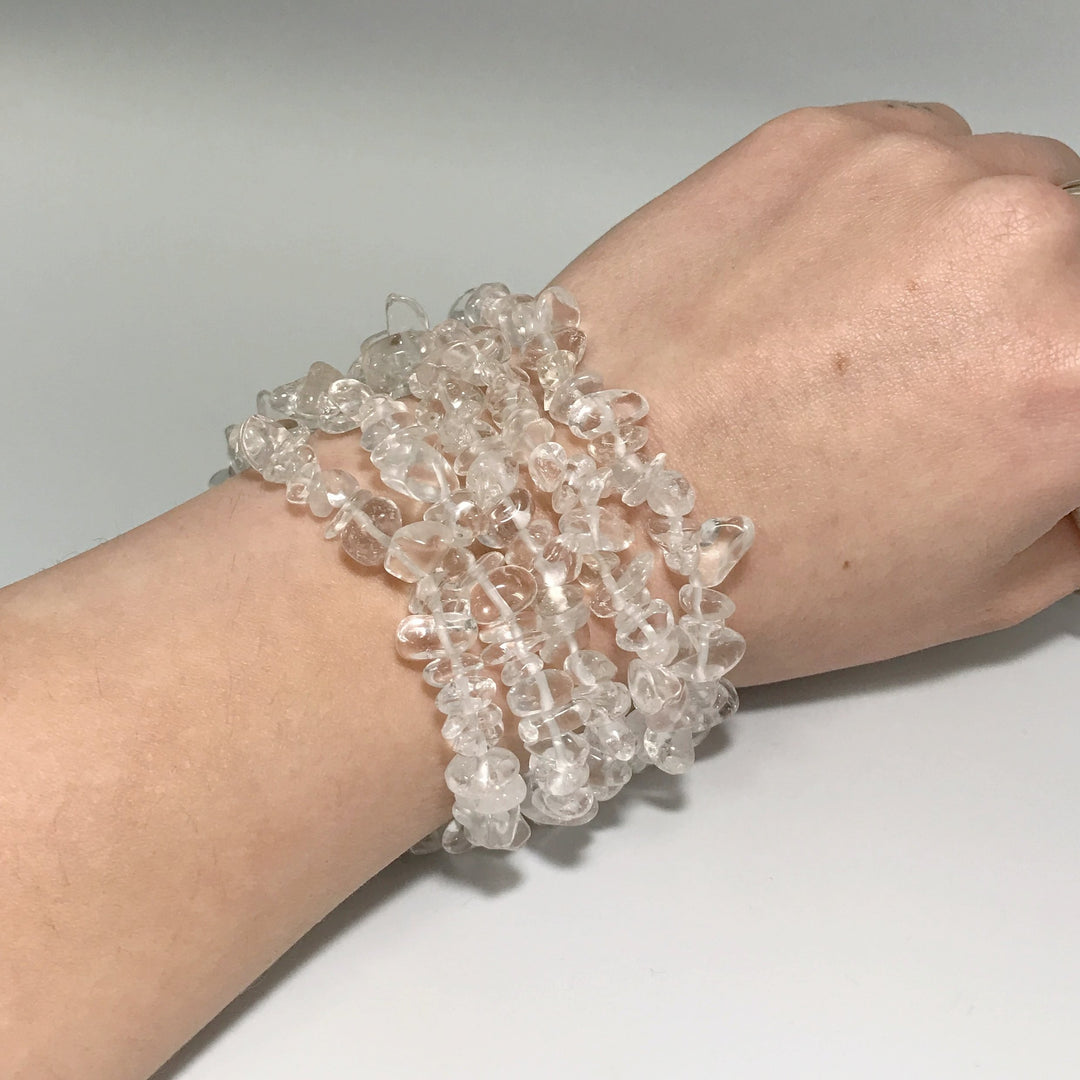 Quartz Chip Beaded Bracelet - Rocks and Gems Canada