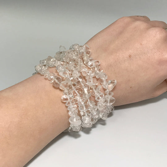 Quartz Chip Beaded Bracelet - Rocks and Gems Canada