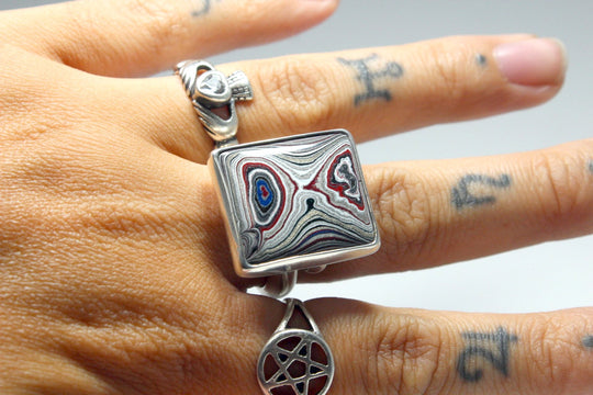 Fordite Ring - Rocks and Gems Canada