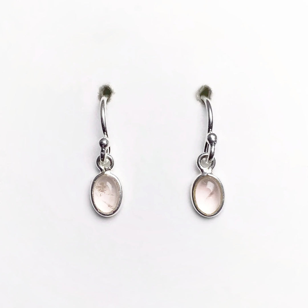 Rose Quartz Dangle Earrings - Rocks and Gems Canada
