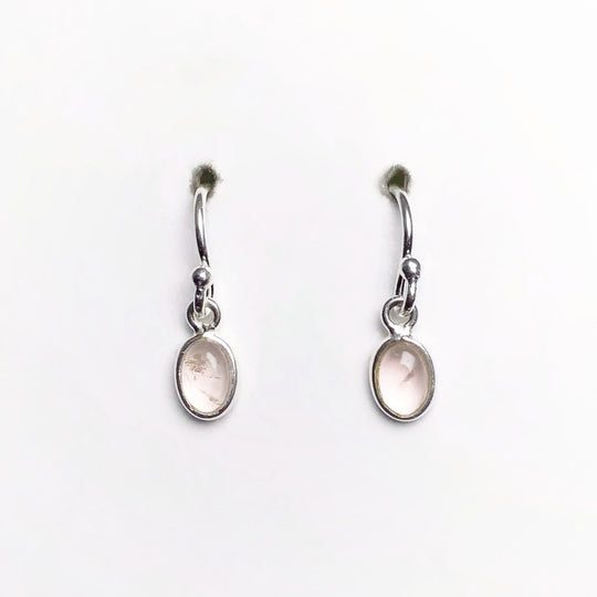 Rose Quartz Dangle Earrings - Rocks and Gems Canada