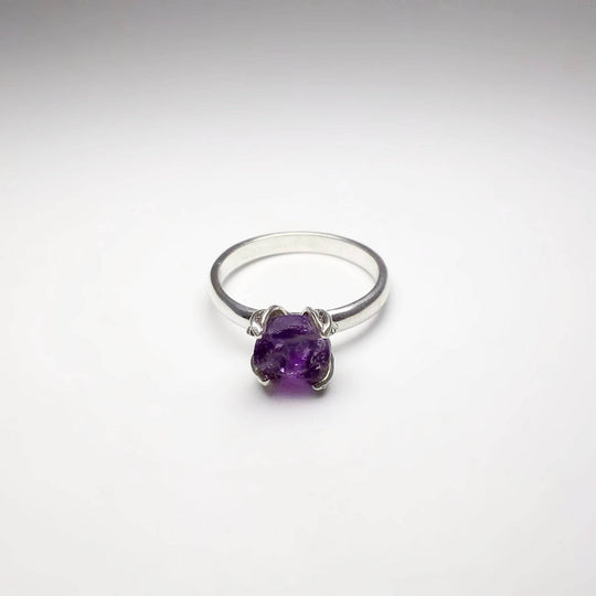 Raw Amethyst Ring - Rocks and Gems Canada