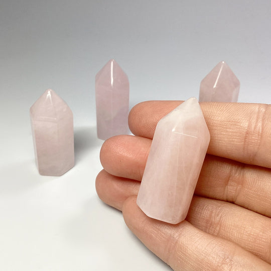 Polished Rose Quartz Point - Rocks and Gems Canada
