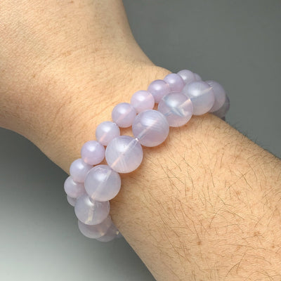 Moon Amethyst Beaded Bracelet