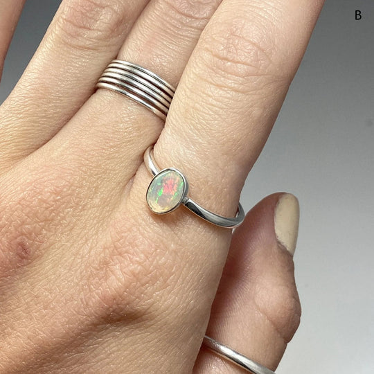 Faceted Ethiopian Fire Opal Ring - Rocks and Gems Canada