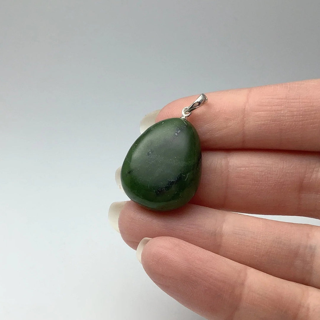 Canadian Jade Teardrop Pendant - Rocks and Gems Canada