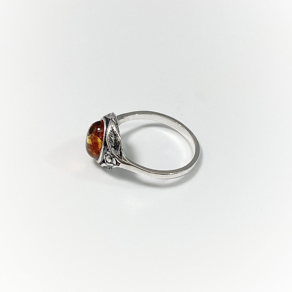 Cognac Amber Ring - Rocks and Gems Canada