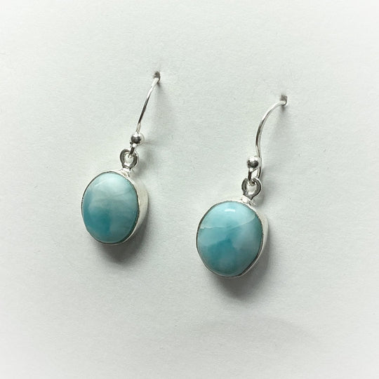 Larimar Dangle Earrings - Rocks and Gems Canada