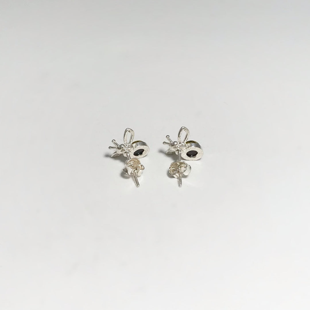 Green Amber Stud Earrings - Rocks and Gems Canada