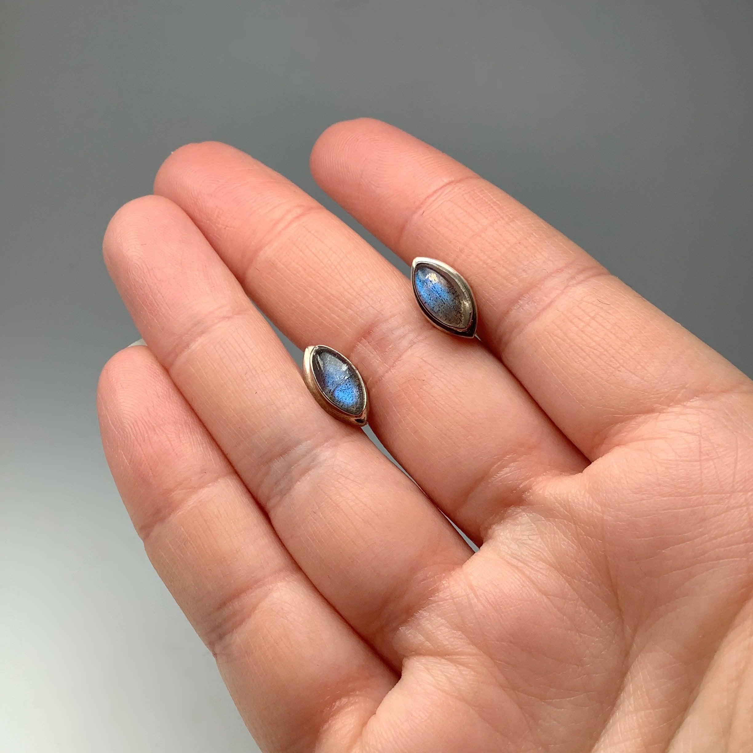 Labradorite Stud Earrings Rocks and Gems Canada