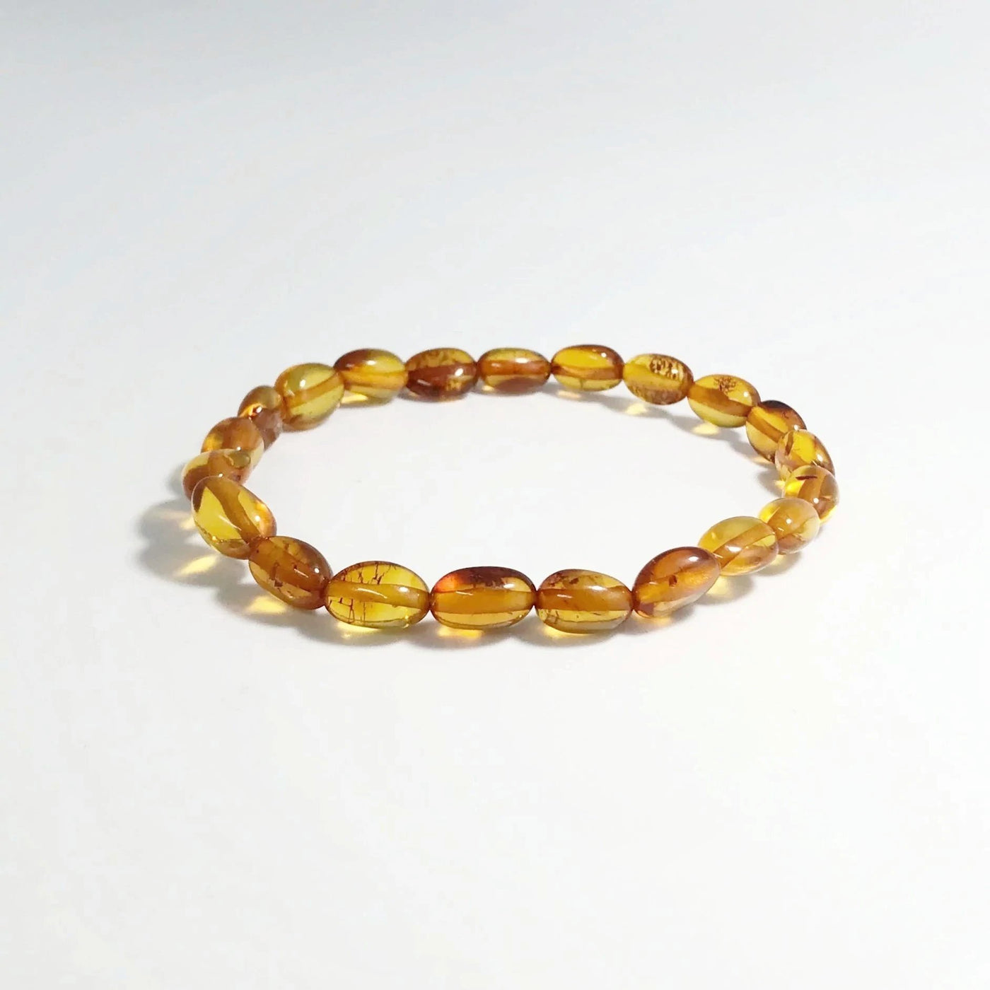 Cognac Amber Beaded Bracelet