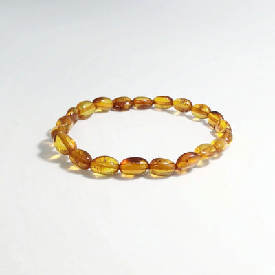Cognac Amber Beaded Bracelet