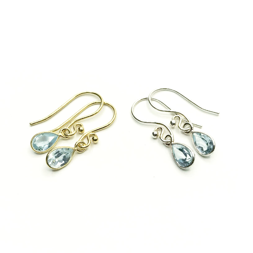 Blue Topaz Dangle Earrings