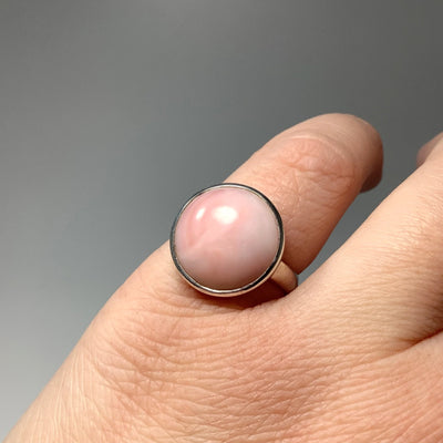 Pink Peruvian Opal Ring