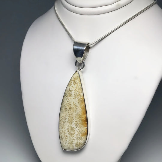 Fossilized Coral Pendant - Rocks and Gems Canada