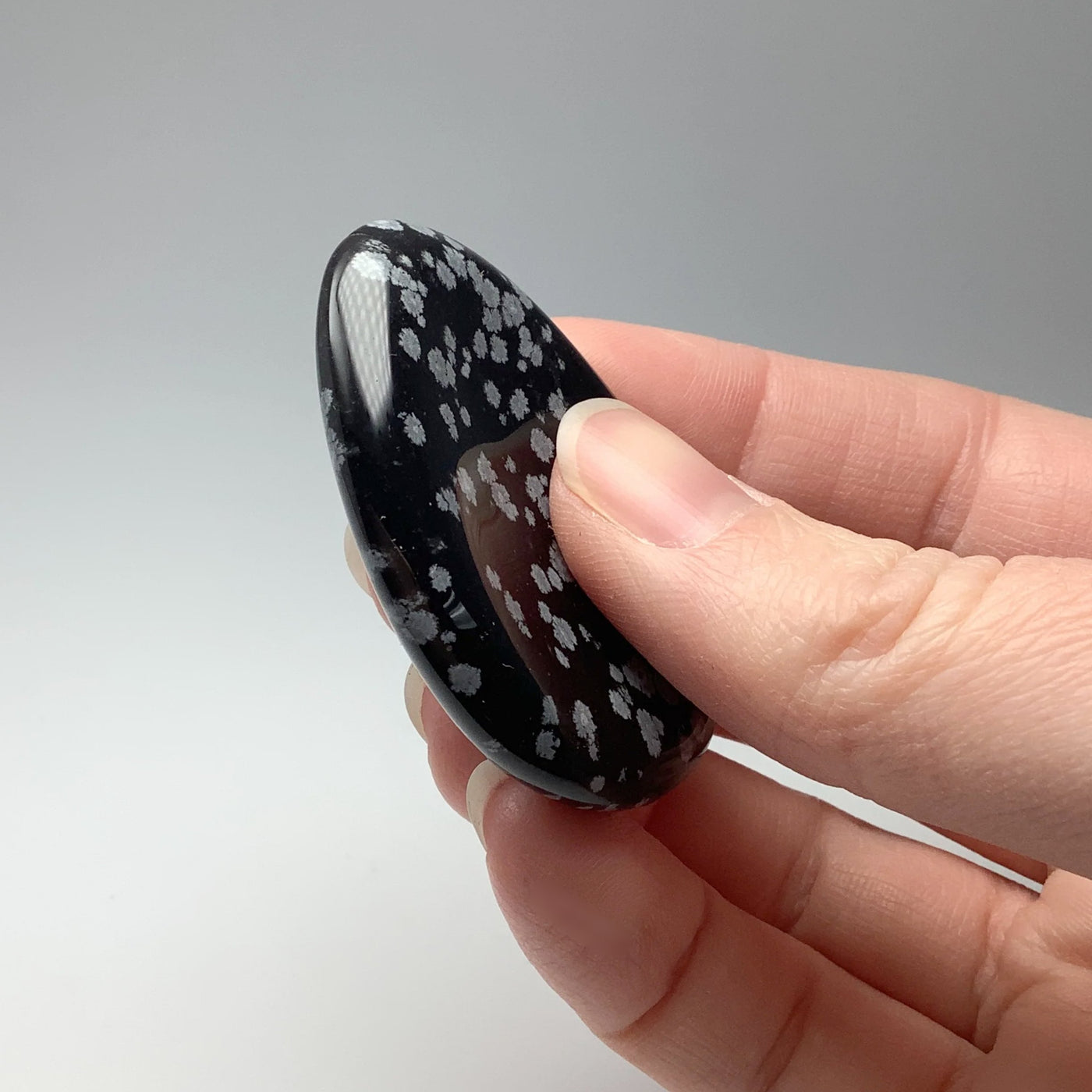 Worry Stone - Snowflake Obsidian