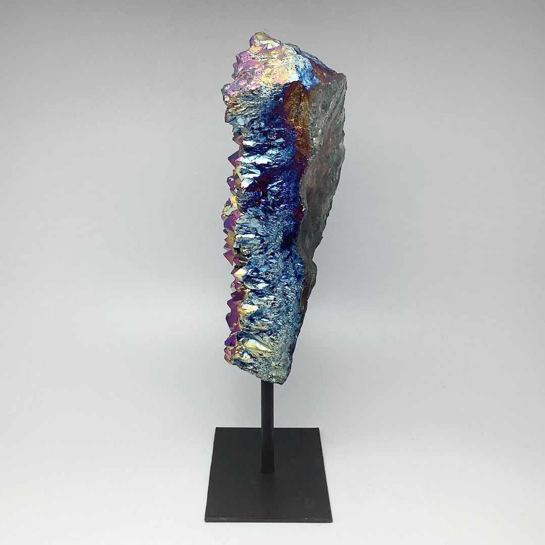 Rainbow Amethyst Druze Cluster On Stand - Rocks and Gems Canada