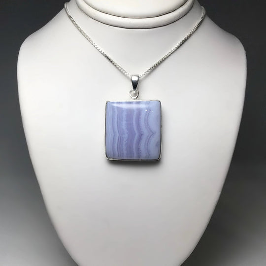 Blue Lace Agate Pendant - Rocks and Gems Canada