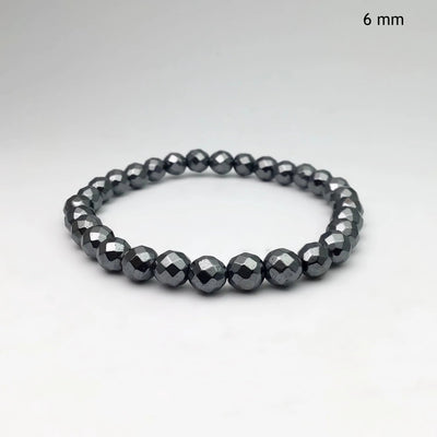 Hematite Faceted Beaded Bracelet